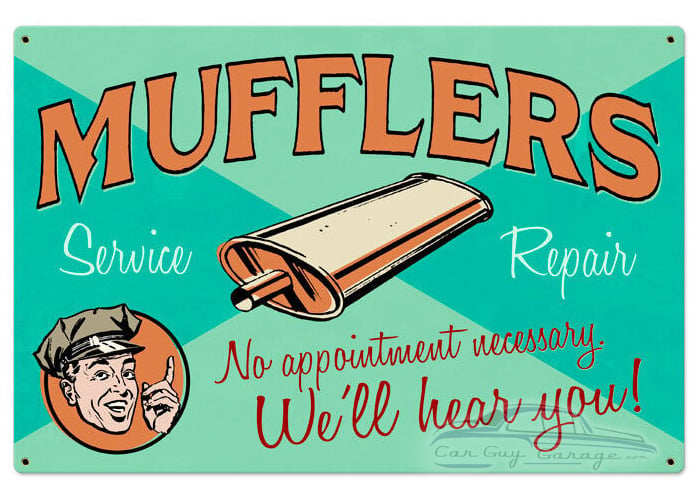 Muffler Service Metal Sign