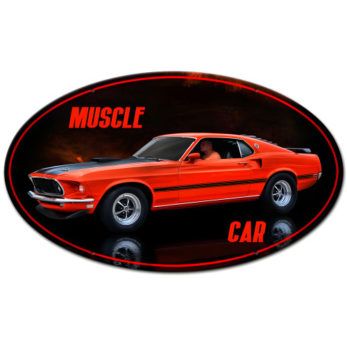 Muscle Car Metal Sign - 24" x 14"