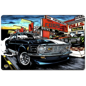 Mustang Car Sales Metal Sign - 18" x 12"