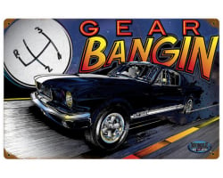 Mustang Gear Metal Sign