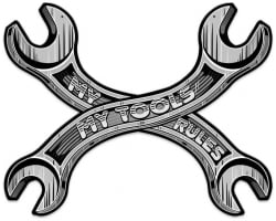 My Tools My Rules Wrench Metal Sign - 24" x 19"