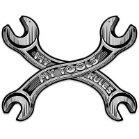 My Tools My Rules Wrench Metal Sign - 18" x 14"