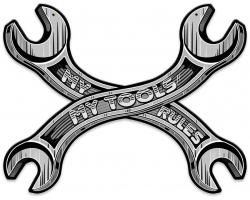 My Tools My Rules Wrench Metal Sign - 18" x 14"