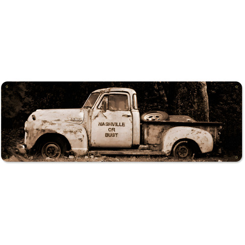 Nashville or Bust Sign - 24" x 8"