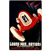 Nations Grand Prix Metal Sign - 12" x 18"