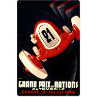 Nations Grand Prix Metal Sign - 24" x 16"