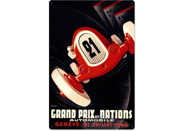 Nations Grand Prix Metal Sign - 24" x 16"