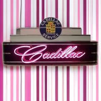 Cadillac Authorized Service Neon Script Sign - 48" x 24"