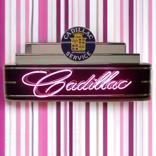 48" wide Neon Cadillac Sign