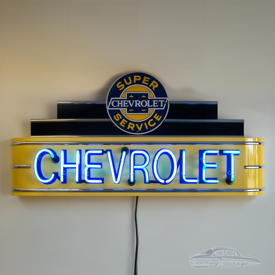 48" wide Chevrolet Super Service Neon Sign 48" wide Chevrolet Super Service Neon Sign