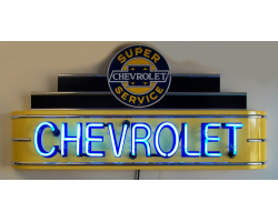 48" wide Chevrolet Super Service Neon Sign