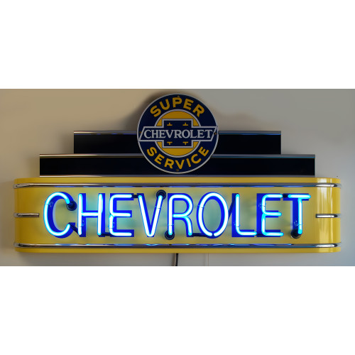 48" wide Chevrolet Super Service Neon Sign