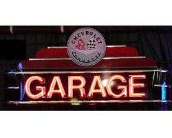 48" wide C1 Corvette Garage Neon Sign