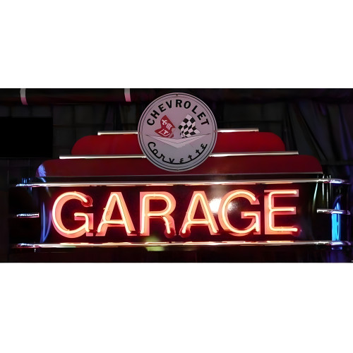 48" wide C1 Corvette Garage Neon Sign