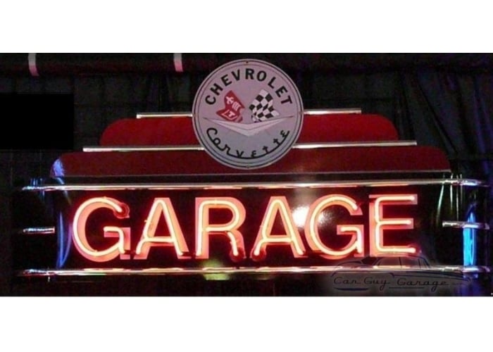 48" wide C1 Corvette Garage Neon Sign