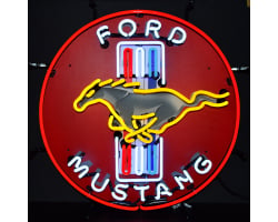 Ford Mustang Red Neon Sign With Backing