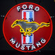 Ford Mustang Red Neon Sign With Backing