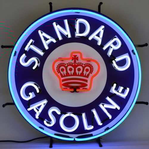 Standard Gasoline Neon Sign With Backing