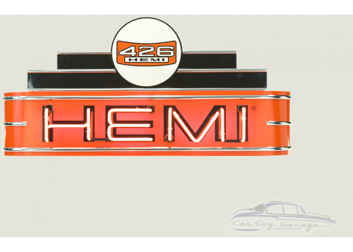 48" wide Hemi 426 Orange Neon Sign