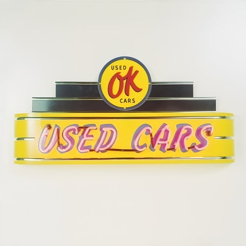 48" wide Neon OK Used Cars Sign
