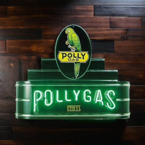 34" wide Polly Gas Neon Sign