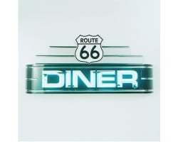 48" wide Route 66 Diner Neon Sign