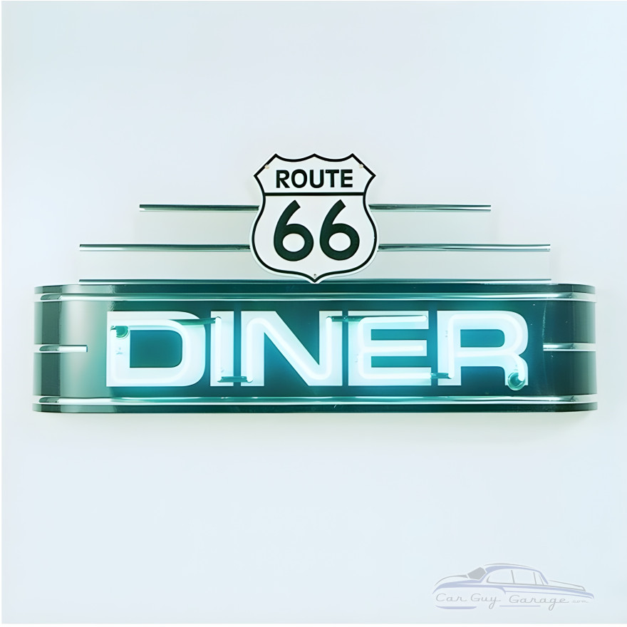 48" wide Route 66 Diner Neon Sign 48" wide Route 66 Diner Neon Sign