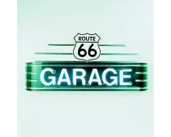 48" wide Route 66 Garage Neon Sign