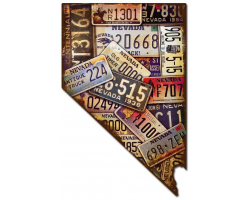 Nevada License Plates Metal Sign - 14" x 22"