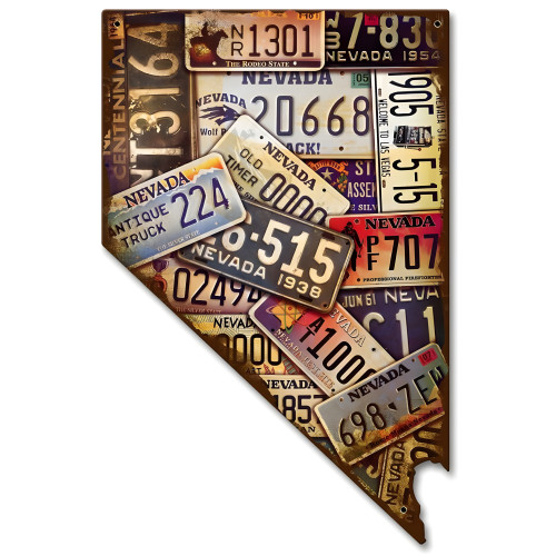 Nevada License Plates Metal Sign - 10" x 16"