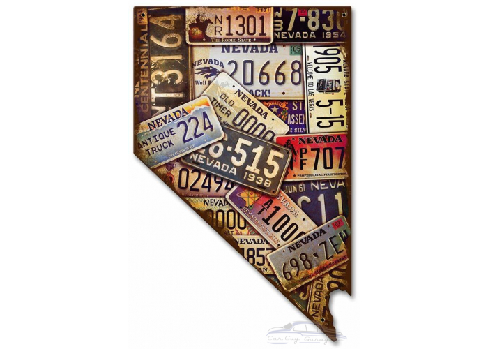 Nevada License Plates Metal Sign - 10" x 16"