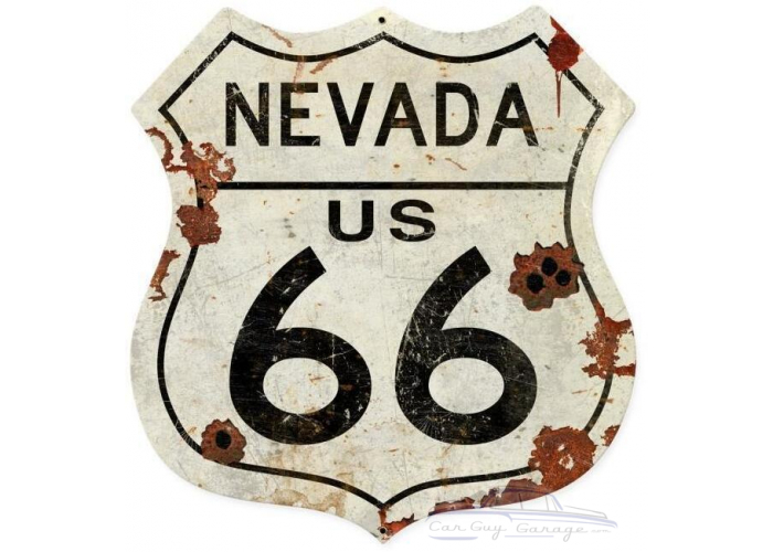 Nevada US 66 Shield Plasma Metal Sign