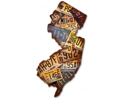 New Jersey License Plates Metal Sign - 10" x 18"
