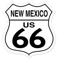 New Mexico Route 66 Metal Sign - 28" x 28" Custom Shape
