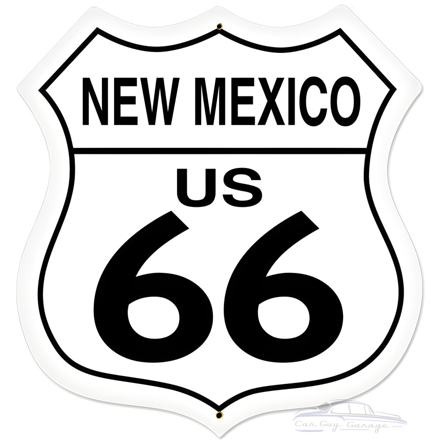 New Mexico Route 66 Metal Sign - 28" x 28" Custom Shape