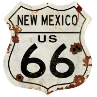 New Mexico Route 66 Shield Metal Sign - 15" x 15"