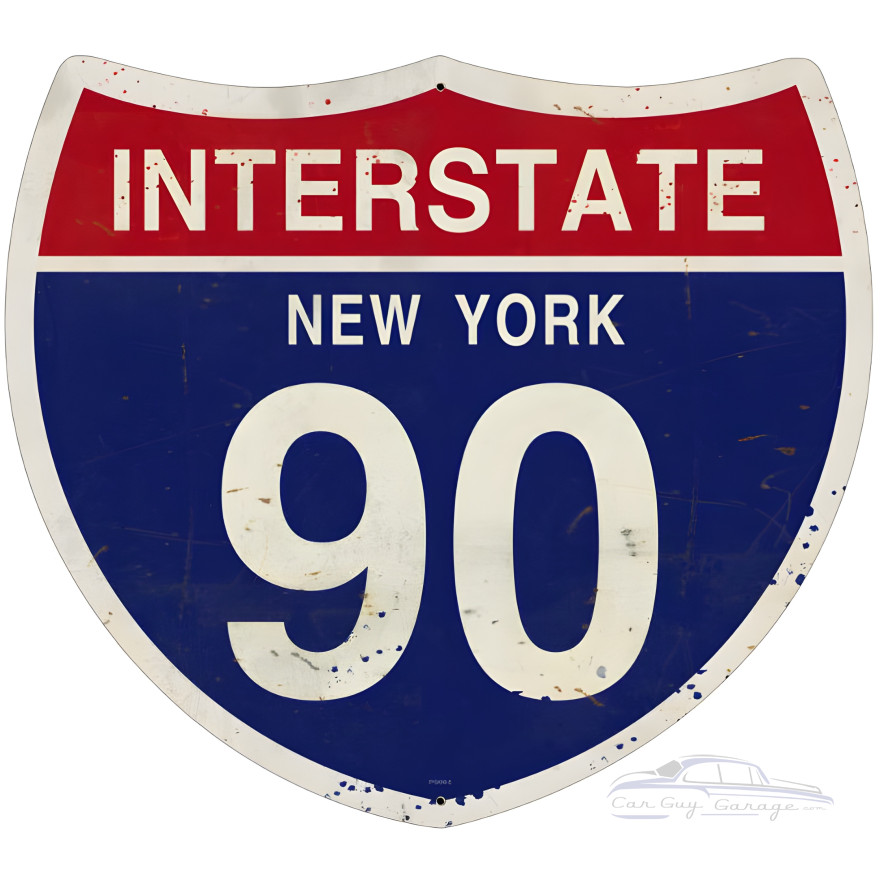 New York Interstate 90 Metal Sign - 16" x 16"