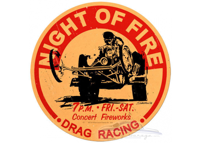 Night Of Fire Metal Sign