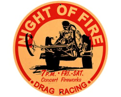 Night of Fire Metal Sign - 28" x 28"