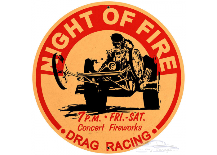 Night of Fire Metal Sign - 28" x 28"