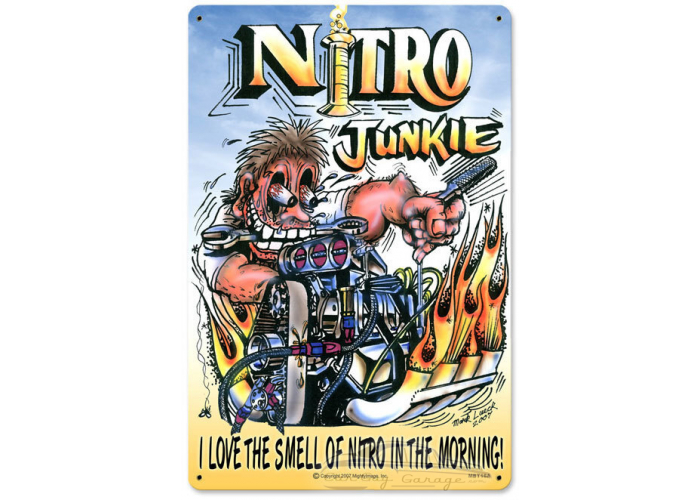 Nitro Junkie Metal Sign - 12" x 18"