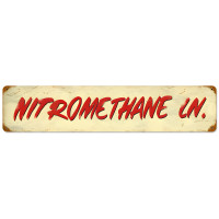 Nitromethane Ln Metal Sign - 28" x 6"