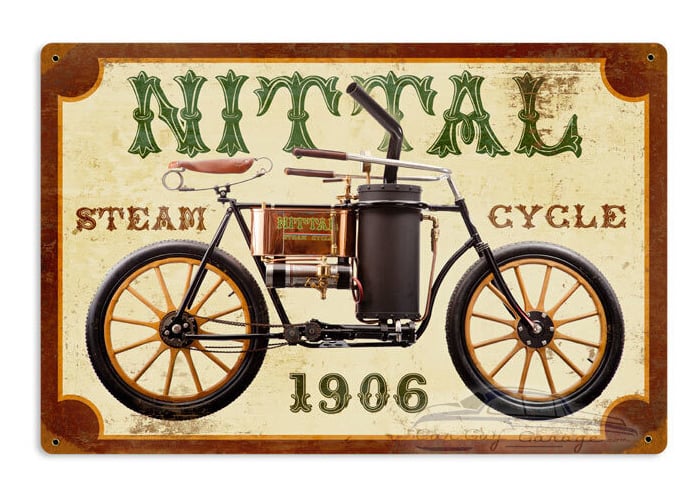 Nittal Steam Cycle Sign - 18" x 12"