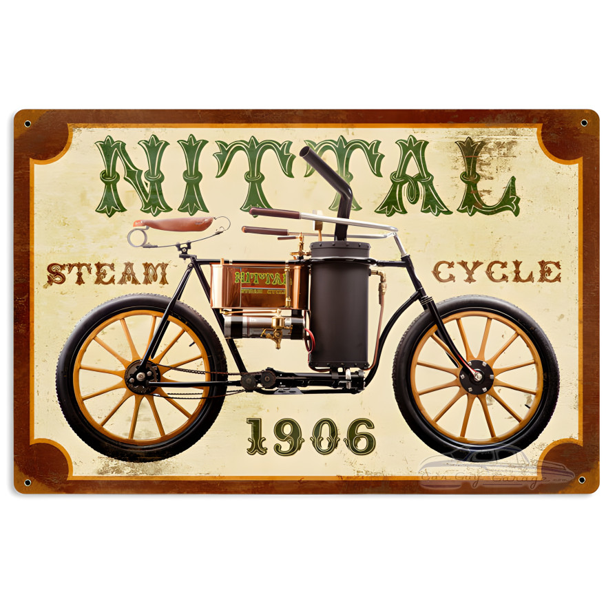 Nittal Steam Cycle Sign - 18" x 12"