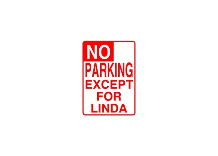 Personalized No Parking Aluminum Sign