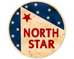 North Star Gasoline Metal Sign - 14" Round