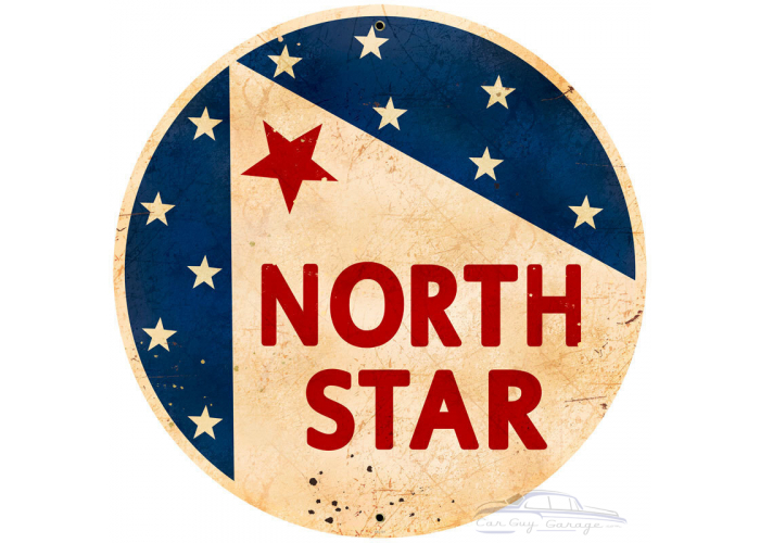 North Star Gasoline Metal Sign - 28" Round