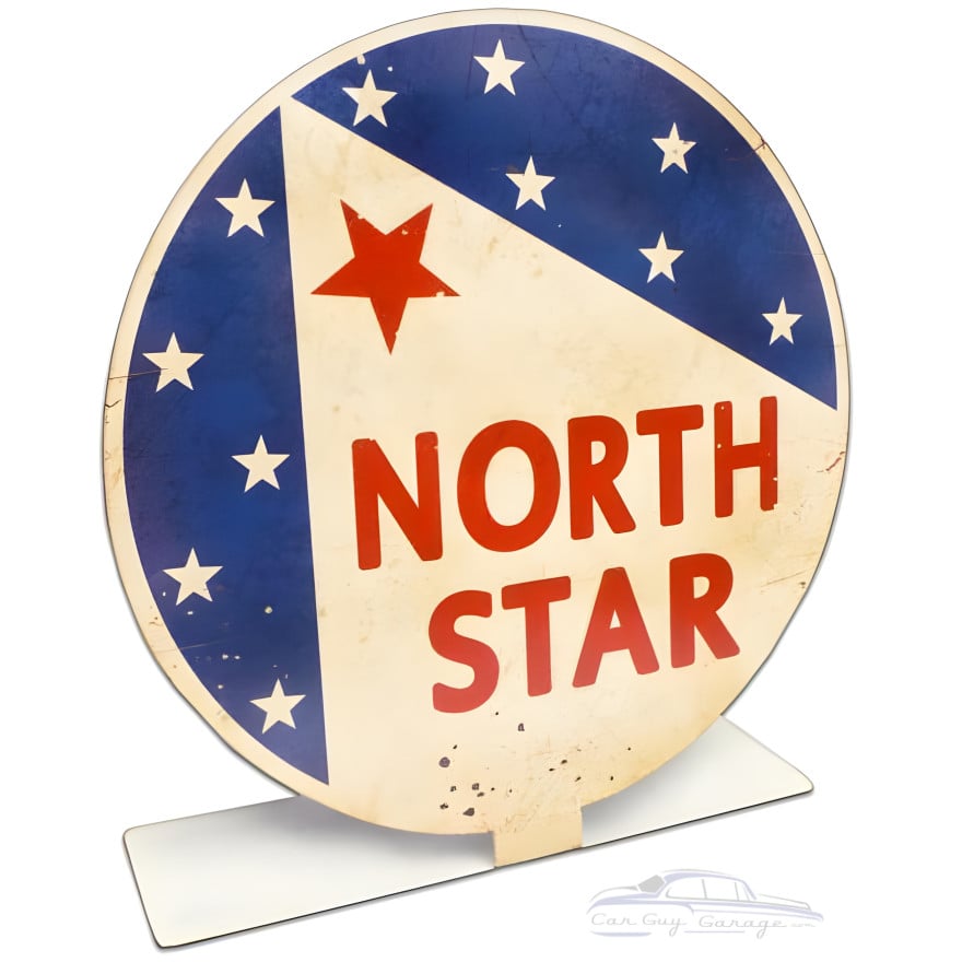 North Star Gas Topper Metal Sign - 8" x 8"