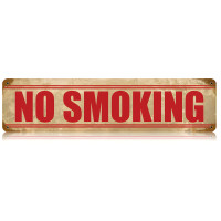 No Smoking Metal Sign - 20" x 5"