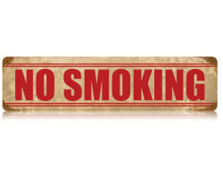 No Smoking Metal Sign - 20" x 5"